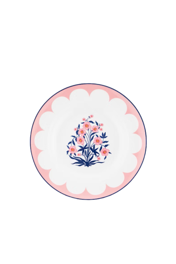 Jaipur printed porcelain soup plate 2pc 23cm