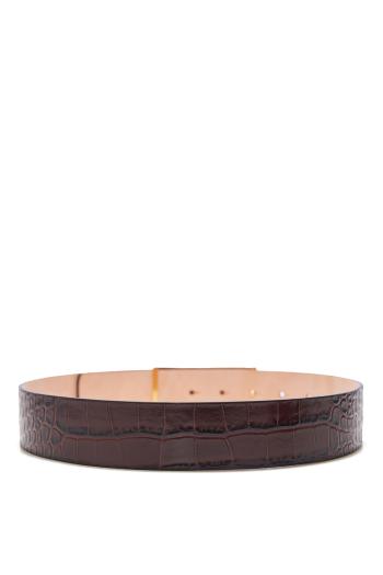 Frame croc-leather belt