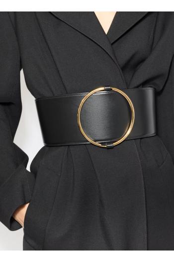Embellished leather belt 