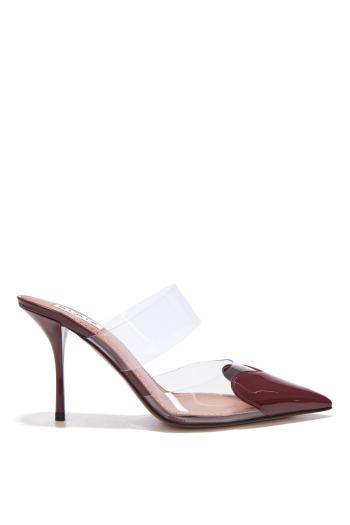 Le cœur mules in patent calfskin 90