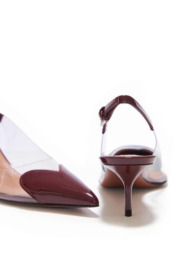 Heart 55 patent-leather pumps 