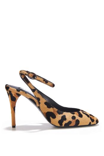 Leopard 90 calf hair pumps 
