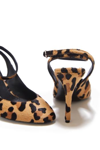 Leopard 90 calf hair pumps 