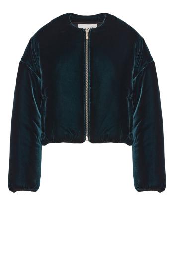 Velvet bomber jacket