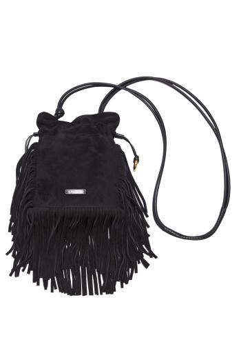 Gytane suede tasseled pouch 