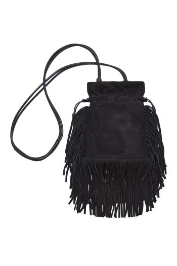 Gytane suede tasseled pouch 