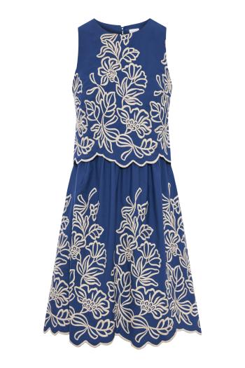 Fausta embroidered cotton mini dress