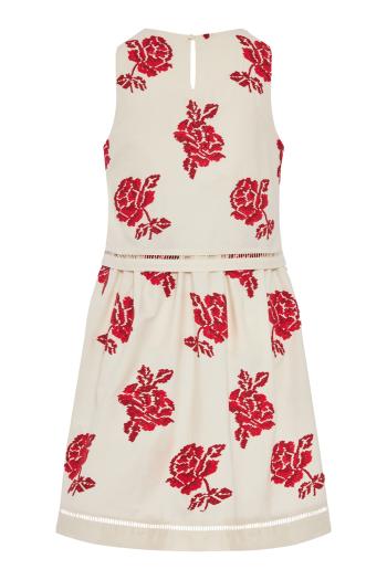Fausta embroidered cotton mini dress