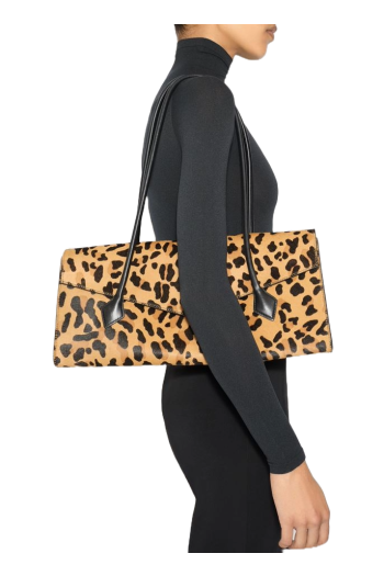Le Teckel printed calf-hair top handle bag 