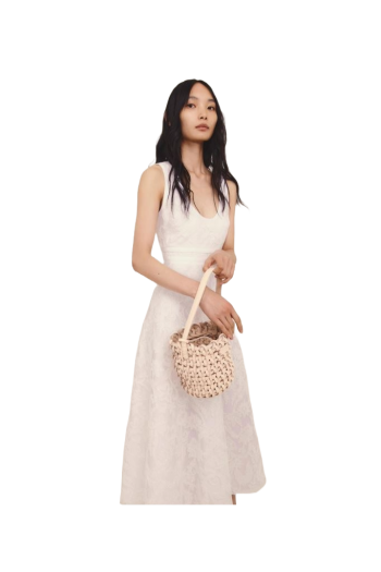 Broderie lace midi dress 