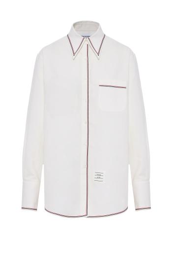 Exaggerated cotton-blend shirt