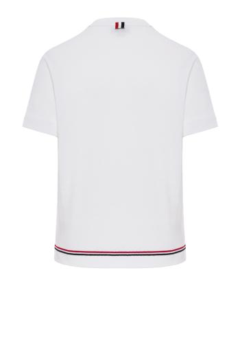 Striped cotton-pique T-shirt