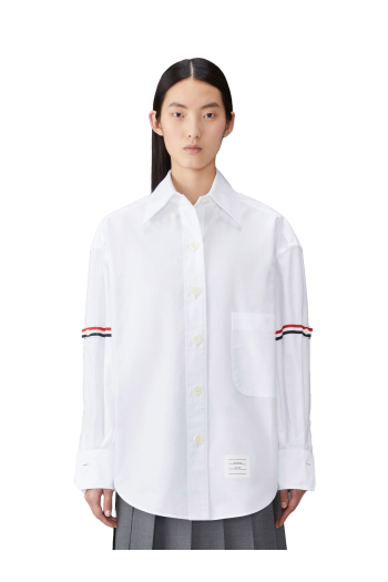 Appliquéd cotton shirt 