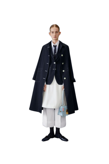  A line Knee length seamed skirt