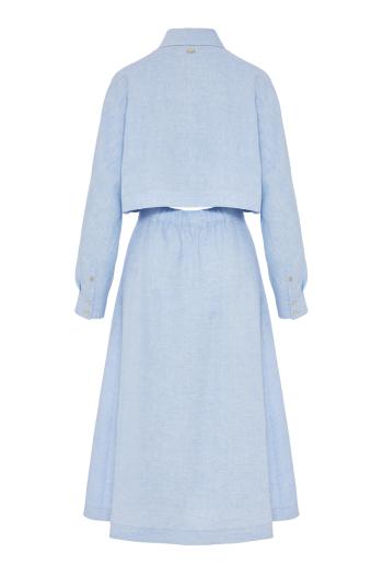 Linen midi shirtdress 