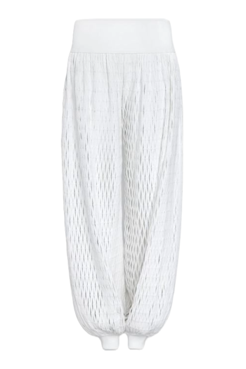 Fishnet knitted joggers 
