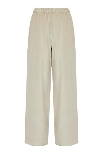 Corduroy cotton and silk pants 