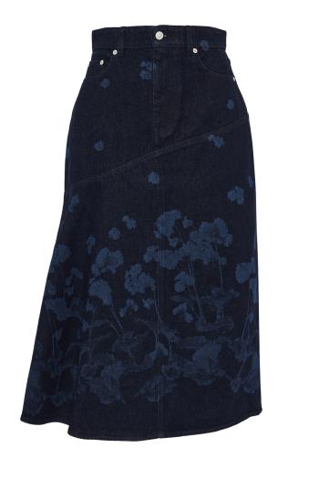 Elena draped cotton midi skirt 