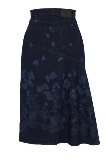 Elena draped cotton midi skirt 