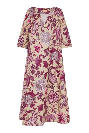 Genova embroidered linen kaftan