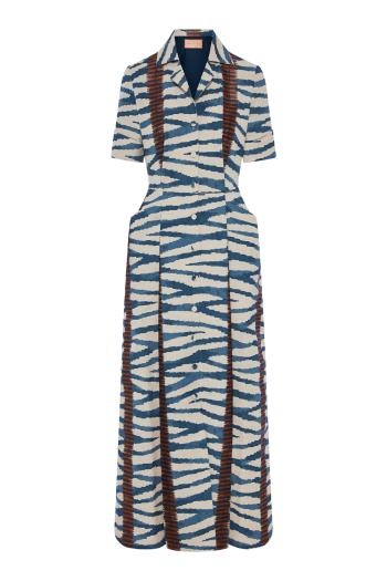 Maria cotton and linen midi dress 