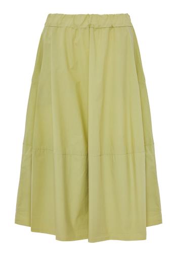 Gea pleated cotton-poplin midi skirt