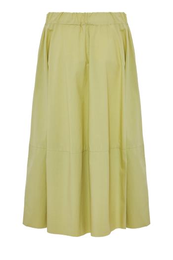 Gea pleated cotton-poplin midi skirt