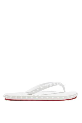 Super Loubi embellished rubber flip-flops 