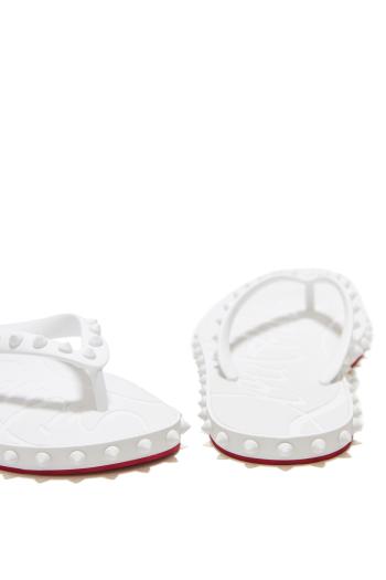 Super Loubi embellished rubber flip-flops 