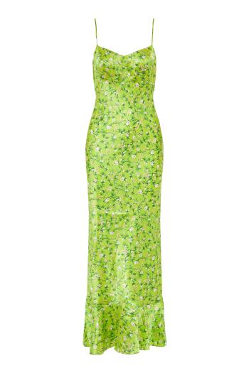 Mimi-B printed silk midi dress 