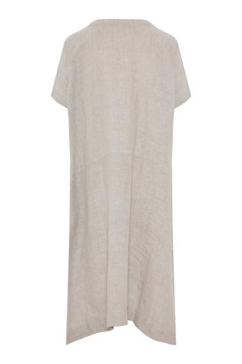 Repair embellished handloom linen midi dress 