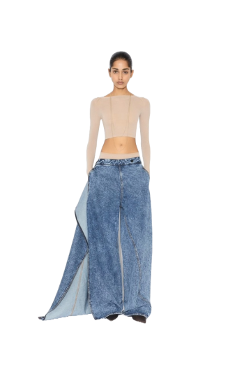 Second skin knitted cropped top 