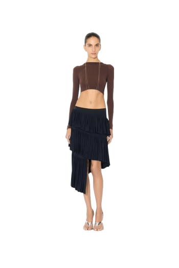 Second skin knitted cropped top