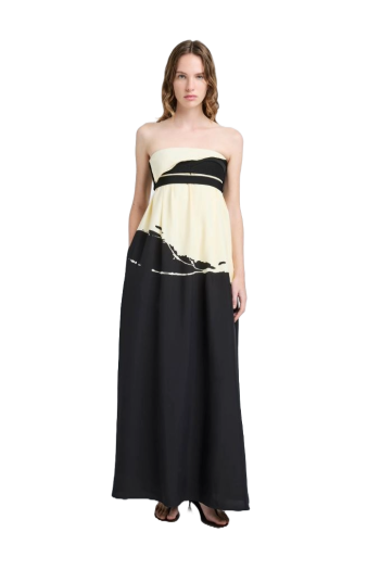 Ophelia printed crepe maxi dress 