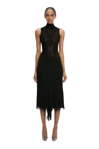 Chiffon midi skirt 