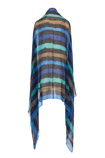 Pineta hand-painted cashmere shawl