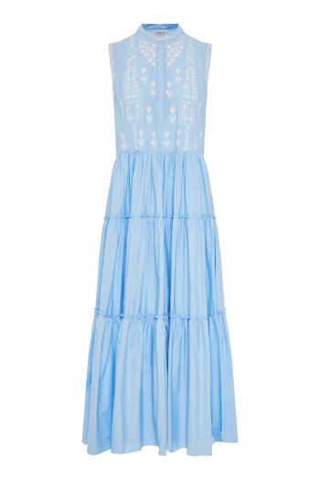 Poppy Lame popeline cotton maxi dress 