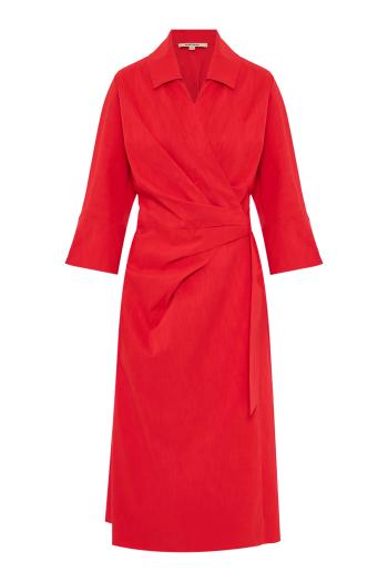Caen cotton and linen midi dress 