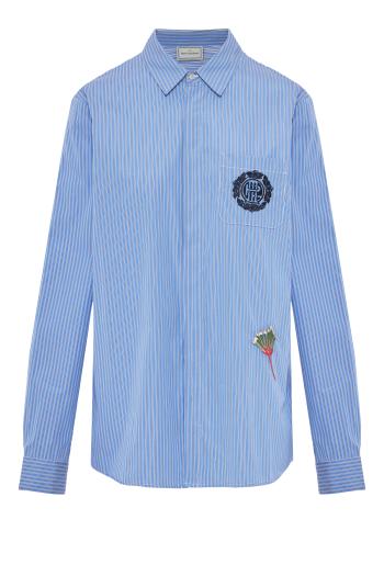 Thomas embroidered striped cotton shirt 