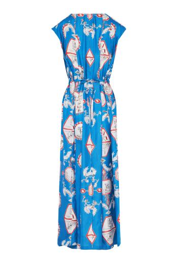 Iris printed silk maxi dress