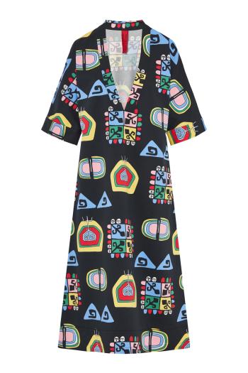 Futuristic cotton midi dress 