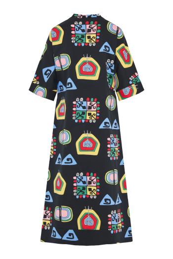 Futuristic cotton midi dress 