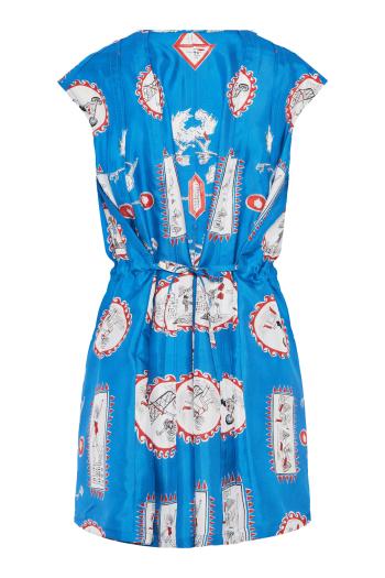 Iris printed silk mini dress