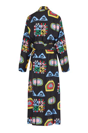 Printed silk kimono 