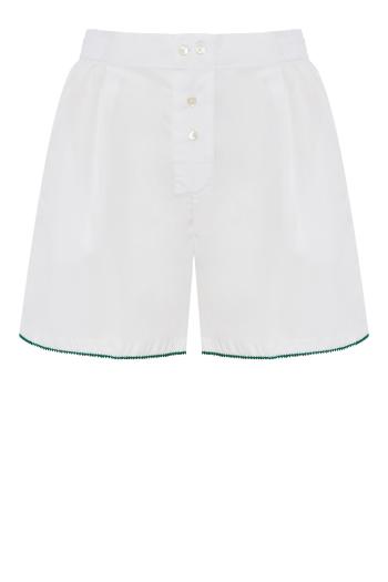 Embroidered cotton shorts