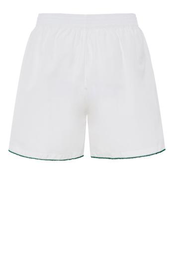 Embroidered cotton shorts