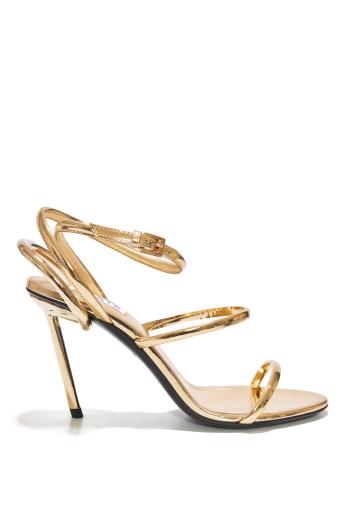 Laminated 90 metallic leather sandals 