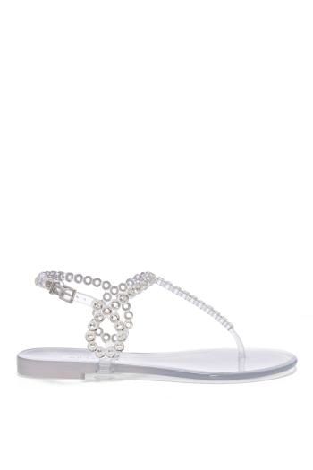 Almost Bare embellished PVC sandals 