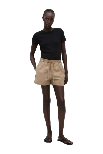 Relaxed cotton-poplin shorts 