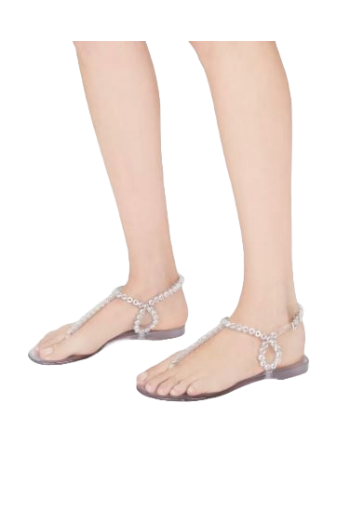 Almost Bare embellished PVC sandals 